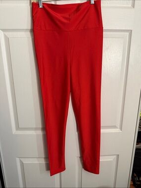 American Apparel Bright Red High-Waist Leggings